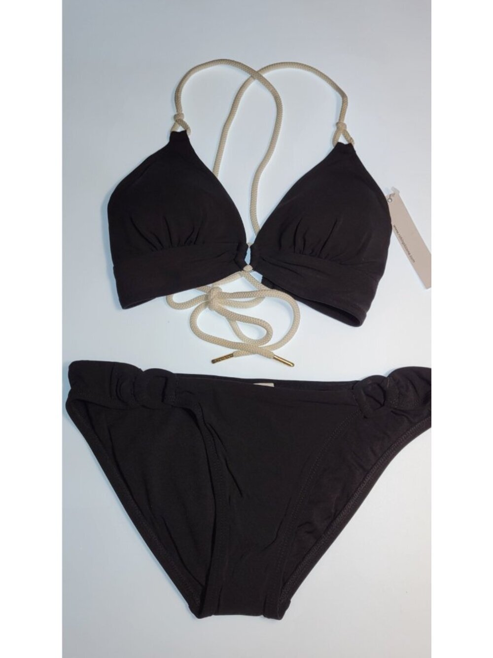 Robin Piccone Bikini Womens Set Top Halter and Bottom Mid Rise Sz Medium #09